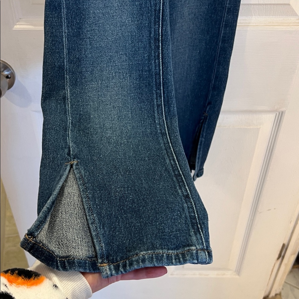 We The Free People Dark Blue Flare Jeans - Picture 3 of 8